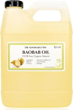 Dr Adorable - 32 oz - Baobab Oil - 100% Pure Natural Cold Pressed Organic