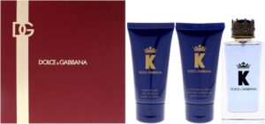 مجموعة هدايا مكونة من عطر كيه او دي تواليت 100 مل + جل استحمام 50 مل + بلسم بعد الحلاقة 50 مل من دولتشي اند غابانا، مجموعة من 3 قطع