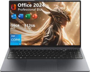 لابتوب اي واي واي كور i5 حتى 3.6GHz 16 انش RAM 16GB SSD 512GB FHD 1920×1200 sRGB 100% sRGB مكتب نوت بوك مع USB A HDMI واي فاي 5 بلوتوث 5.0 كيبورد باضاءة خلفية
