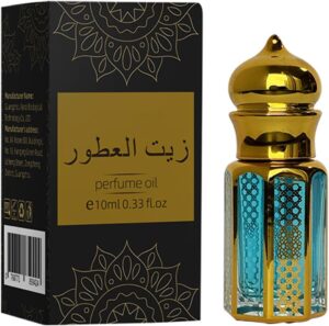 زيت عطري خشبي مصري دوار خال من الكحول برائحة الفانيليا وخشب الصندل مع المسك والعنبر يدوم طويلا - عطر محمول لوضعه على المعصم ونقاط النبض - عطر خشبي دافئ للجنسين - 10 مل