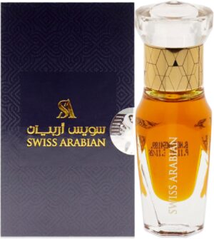 زيت عطري دهن العود خالص مخلط من سويس اريبيان، عبوة سعة 12 مل
