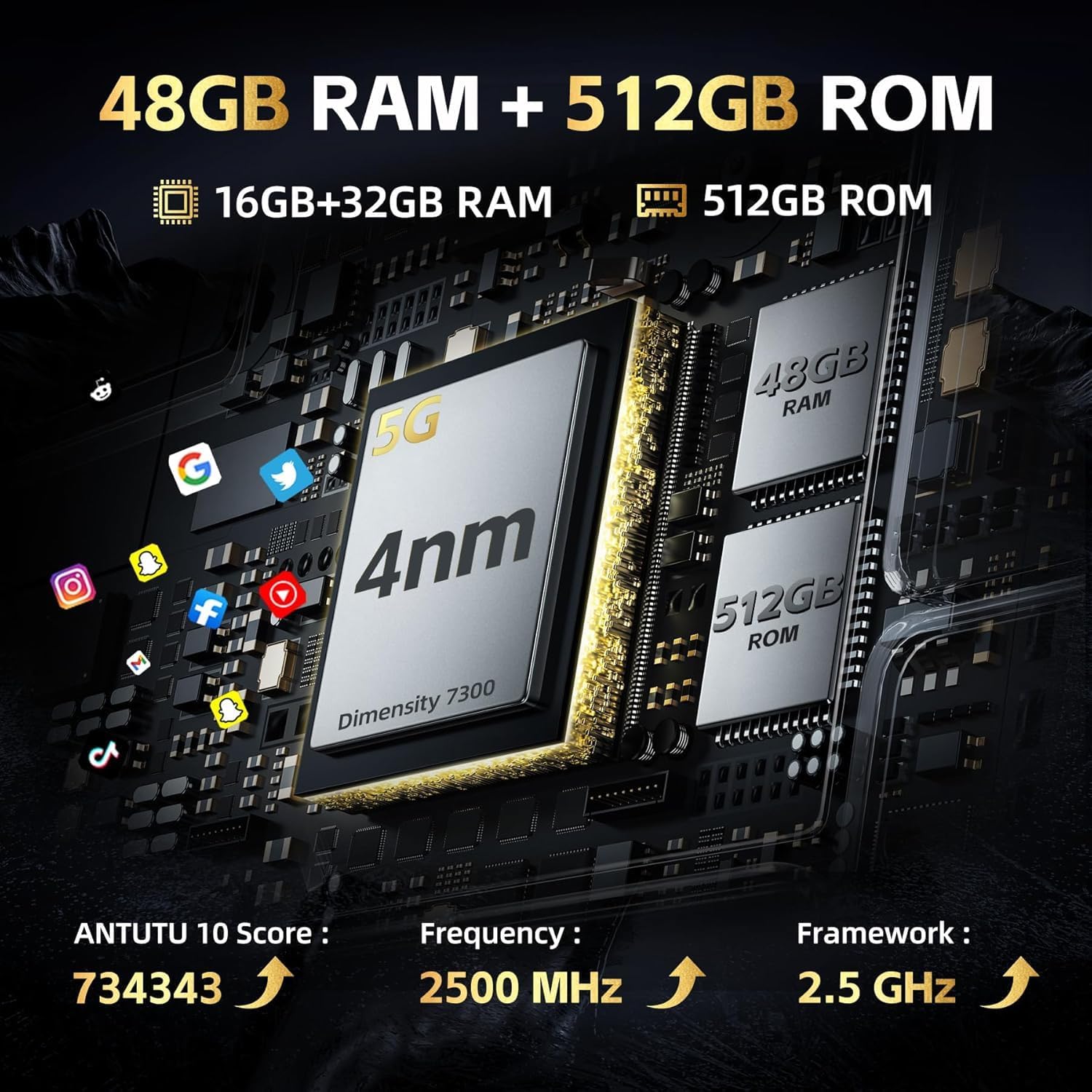 جوال اوكيت WP30 برو 120 واط 5G متين اندرويد 13 12GB+512GB 11000mAh 6.75 انش FHD+ 108MP من ويلكسين 3 جوال اوكيت WP30 برو 120 واط 5G متين اندرويد 13 12GB+512GB 11000mAh 6.75 انش FHD+ 108MP من ويلكسين - الصورة 3