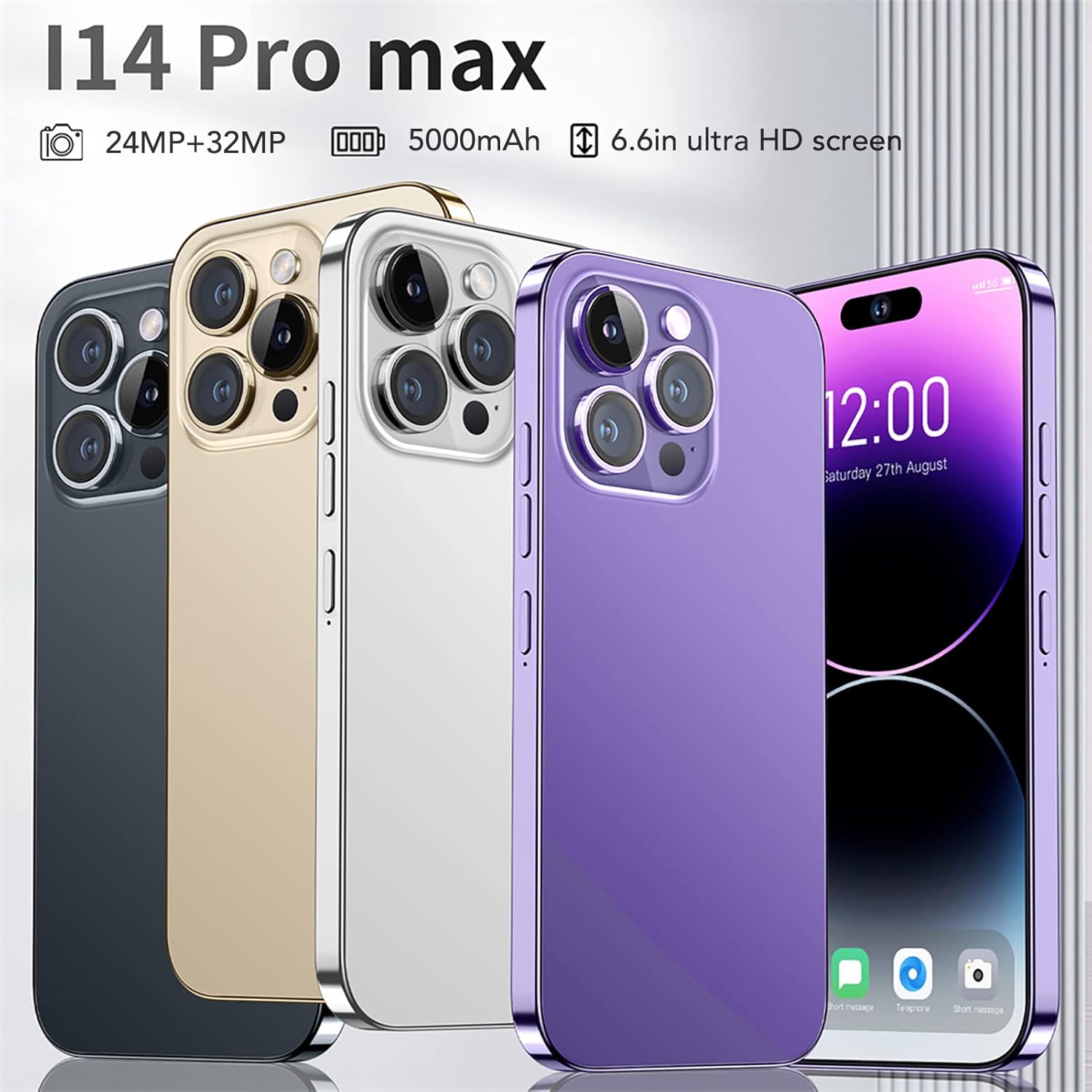 هاتف ذكي 3G غير مقفل من بولو، جوال ثنائي شرائح الاتصال بذاكرة RAM 4GB وروم 64GB وبطارية 5000mAh للحياة اليومية (اللون: ابيض-ايه) 7 هاتف ذكي 3G غير مقفل من بولو، جوال ثنائي شرائح الاتصال بذاكرة RAM 4GB وروم 64GB وبطارية 5000mAh للحياة اليومية (اللون: ابيض-ايه) - الصورة 7