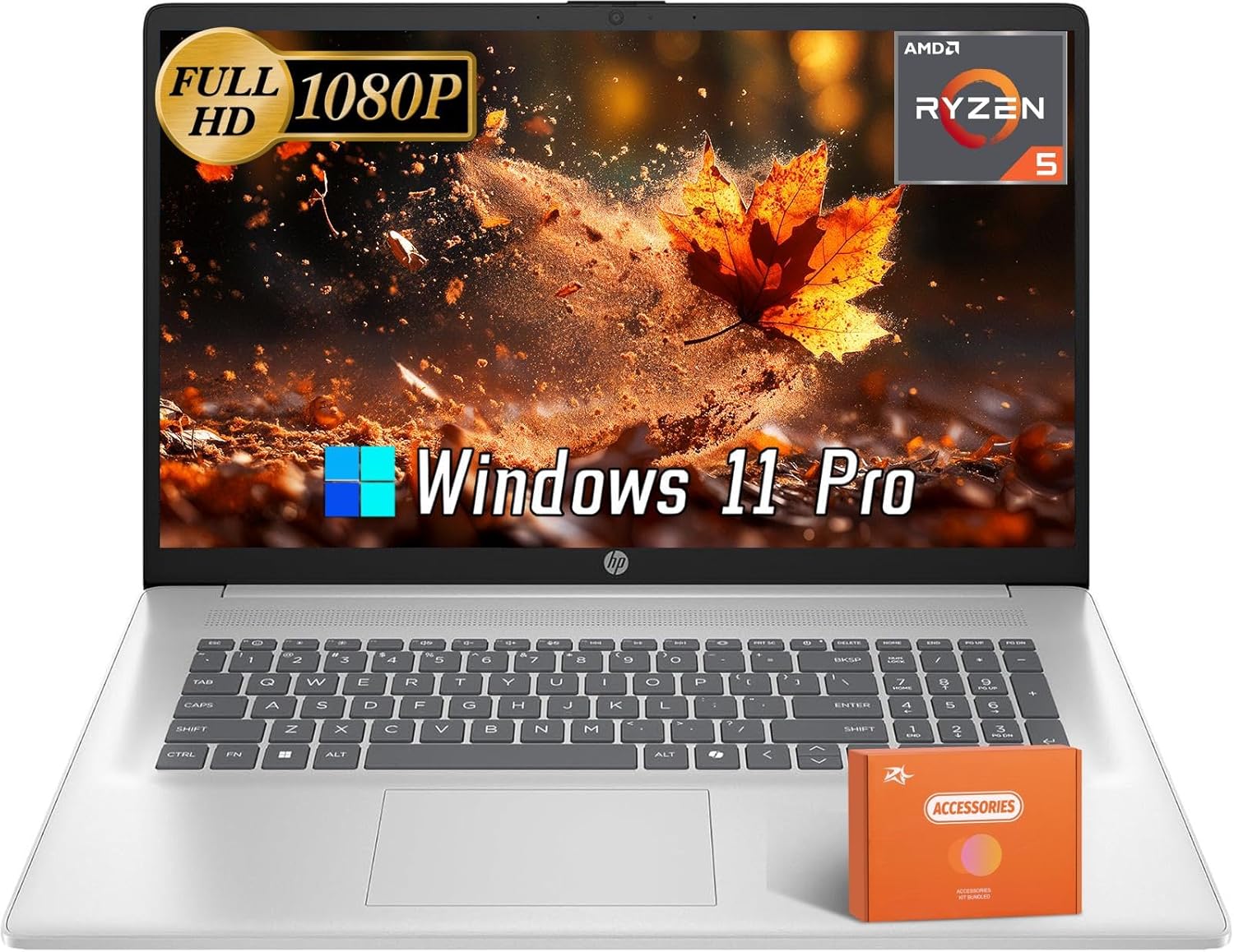 HP 17 inch Laptop, Microsoft Office Lifetime License & Windows 11 Pro, 17.3" FHD Display, AMD Ryzen 5 7430U, 16 GB RAM, 1 TB SSD, AMD Radeon Graphics, Anti-Glare,Wi-Fi 6, w/Accessories 1 HP 17 inch Laptop, Microsoft Office Lifetime License & Windows 11 Pro, 17.3" FHD Display, AMD Ryzen 5 7430U, 16 GB RAM, 1 TB SSD, AMD Radeon Graphics, Anti-Glare,Wi-Fi 6, w/Accessories