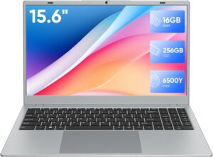 لابتوب انهونلاب مع مايكروسوفت اوفيس 2024، ذاكرة RAM 16GB وSSD 256GB، معالج 6500Y، شاشة 15.6 انش FHD IPS، ويندوز 11، واي فاي 5، بلوتوث 5.0، اسود