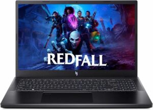 ايسر لابتوب العاب نيترو في بشاشة FHD IPS 15.6 انش بتردد 144Hz ومعالج انتل i5-13420H ثماني النواة وبطاقة جيفورس RTX 4050 وذاكرة RAM DDR5 سعة 16GB وSSD 1TB وويندوز 11 وماوس TWE