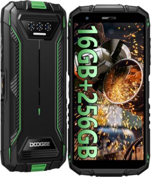 دوجي هاتف ذكي اس 41 ماكس ثلاثي الدفاع، 16GB + 256GB، بطارية 6300mAh + شحن سريع 10 واط، 5.5 انش IPS FD+، كاميرا ثلاثية بالذكاء الاصطناعي 13MP، اندرويد 13، NFC/GPS (اخضر)
