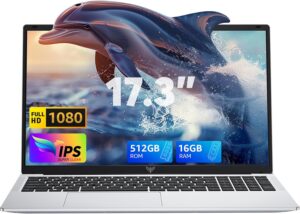 لابتوب مالريس 2025 بشاشة FHD 17.3 انش رباعي النواة 12 الدر ليك N97 (حتى 3.6GHz)، ذاكرة RAM 16GB وروم 512GB، بطارية 6000mAh، فضي