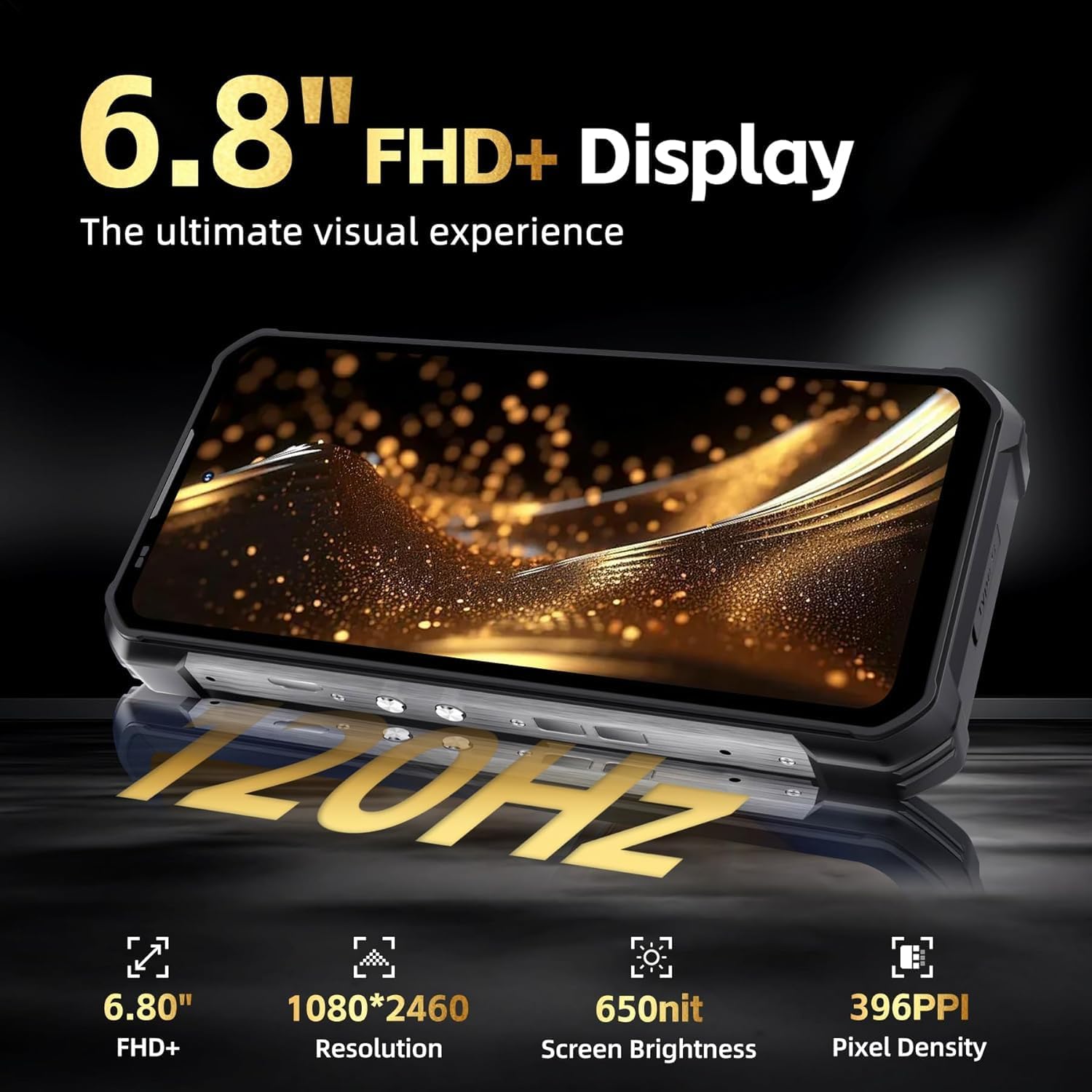 جوال اوكيت WP30 برو 120 واط 5G متين اندرويد 13 12GB+512GB 11000mAh 6.75 انش FHD+ 108MP من ويلكسين 5 جوال اوكيت WP30 برو 120 واط 5G متين اندرويد 13 12GB+512GB 11000mAh 6.75 انش FHD+ 108MP من ويلكسين - الصورة 5