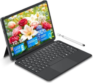 لابتوب تونهايل 10.1 انش 2 في 1 12GB DDR3 256GB SSD، معالج M3-8100Y (حتى 3.40GHz)، شاشة لمس 800×1280، واي فاي 5، بلوتوث 5.0، HDMI*1، نوع C، كيبورد باضاءة خلفية، ويندوز 11، لابتوب