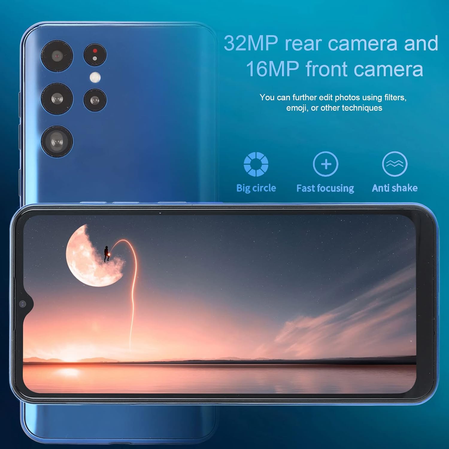 جوال غير مقفل، 6.52 انش، التعرف على الوجه HD 4G مزدوج وضع الاستعداد 6GB 128GB 12 5G واي فاي مع قلم ستايلس وبطارية 4500mAh 3 جوال غير مقفل، 6.52 انش، التعرف على الوجه HD 4G مزدوج وضع الاستعداد 6GB 128GB 12 5G واي فاي مع قلم ستايلس وبطارية 4500mAh - الصورة 3