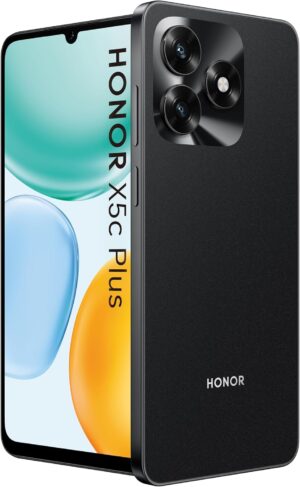 هاتف هونر X5c بلس ثنائي شرائح الاتصال بذاكرة روم 128GB وذاكرة RAM 4GB (جي اس ام فقط | بدون سي دي ام ايه) هاتف ذكي 4G/LTE غير مغلق من المصنع (أسود ميدنايت) - إصدار عالمي