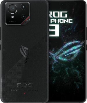 اسس هاتف روج فون 9 ثنائي شرائح الاتصال بذاكرة روم 512GB وذاكرة RAM 12GB (جي اس ام فقط | بدون سي دي ام ايه) هاتف ذكي 5G مفتوح من المصنع (اسود فانتوم) - اصدار عالمي
