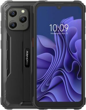 هاتف BV5300 متين 4GB+32GB، نظام التعرف على الوجه، بطارية 6580mAh، 6.1 انش، اندرويد 12 MTK6761 هيليو A22 رباعي النواة حتى 2.0GHz، شبكة 4G، او تي جي، ثنائي شرائح الاتصال (اسود)