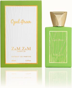 عطر اوبال جرين للجنسين من زمزم بسعة 40 مل - برائحة الكرز والفواكه والفراولة والكراميل والفشار، روائح زهور انيقة مع الباتشولي والمسك والعنبر - رائحة متطورة تدوم طويلا
