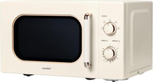 ميكروويف كلاسيكي انيق من كومفي CMO-M202NC(CM) مع 5 مستويات طاقة، 700 واط، 20 لتر، مؤقت قابل للتعديل 0-35 دقيقة، تحكم بسيط، اضاءة داخلية، لون كريمي مشمشي