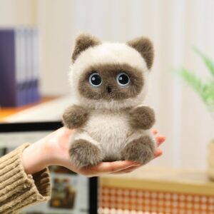Ditucu Siamese Cat Stuffed Animals Cute Soft Plush Dolls Small Plushies Toys Gifts for Kids 6 inch