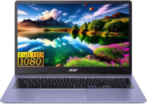 acer Chromebook 15.6in Full HD IPS LCD in Lavender Intel Processor Up to 2.8GHz 4GB DDR4 64GB eMMC Intel 4K Graphics 6th Gen WiFi Webcam Chrome OS (CB315P - Renewed)