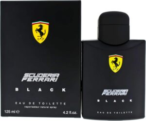 عطر بخاخ طبيعي فيراري بلاك او دي تواليت للرجال من سكوديريا برائحة الحمضيات والقرفة والفانيليا 125 مل/4.2 اونصة سائلة