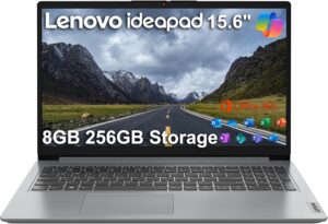 لابتوب لينوفو ايديا باد بشاشة لمس 15.6 انش FHD (RAM 16GB وSSD 512GB ومعالج انتل i3-1215U سداسي النواة (> i5-1135G7) واطار ضيق وكاميرا ويب وبطارية تدوم 10 ساعات وواي فاي 6 وويندوز 11 هوم اس مود، رمادي