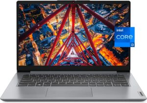 لينوفو لابتوب اعمال بشاشة 14 انش ومعالج انتل كور i3-1215U سداسي النواة وذاكرة RAM 20GB وSSD 1TB وشاشة HD مضادة للتوهج 14 انش وواي فاي 6 وبلوتوث وقارئ بصمات اصابع وHDMI وويندوز 11 هوم في وضع S