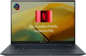 اسس لابتوب زينبوك 14X OLED UX3404VA بشاشة لمس 14.5 انش 2.8K 120Hz OLED (انتل i9-13900H، ذاكرة RAM 16GB، SSD 1TB، كيبورد باضاءة خلفية، ويندوز 11) معتمد من انتل ايفو