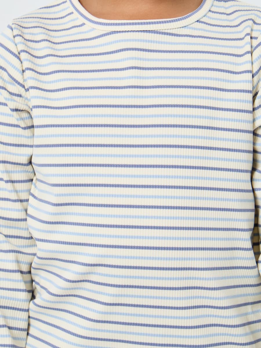 Styli Boys Striped Ribbed Long Sleeve T-Shirt 3 Styli Boys Striped Ribbed Long Sleeve T-Shirt - الصورة 3