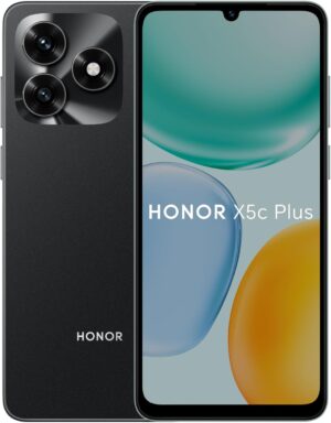 جوال HONOR X5c Plus 4G، ذاكرة رام 4GB، ذاكرة ROM 128GB، ثنائي شرائح الاتصال، بطارية 5130mAh، شاشة 6.74 بوصة بتردد 90Hz، كاميرا 50 ميجابكسل، أسود منتصف الليل – إصدار الشرق الأوسط