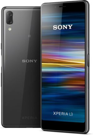سوني جوال اكسبيريا L3 ثنائي شرائح الاتصال بذاكرة روم 32GB وذاكرة RAM 3GB (GSM فقط | بدون CDMA) هاتف ذكي 4G/LTE مفتوح من المصنع (اسود) - اصدار عالمي