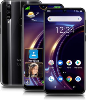 بي-فون شريحة اتصال واحدة M6 (شريحة نانو) ذاكرة روم 32GB + ذاكرة RAM 2GB (GSM فقط | بدون CDMA) هاتف ذكي 4G/LTE مفتوح من المصنع (اسود) - النسخة العالمية