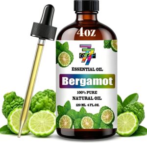 زيت البرغموت العطري GV77ZF (4 اونصة/120 مل) - زيوت البرغموت المستخدمة في الموزعات والمرطبات والحمامات المنزلية ومنتجات التنظيف واليوغا والصابون اليدوي والشموع المعطرة التي تصنعها بنفسك