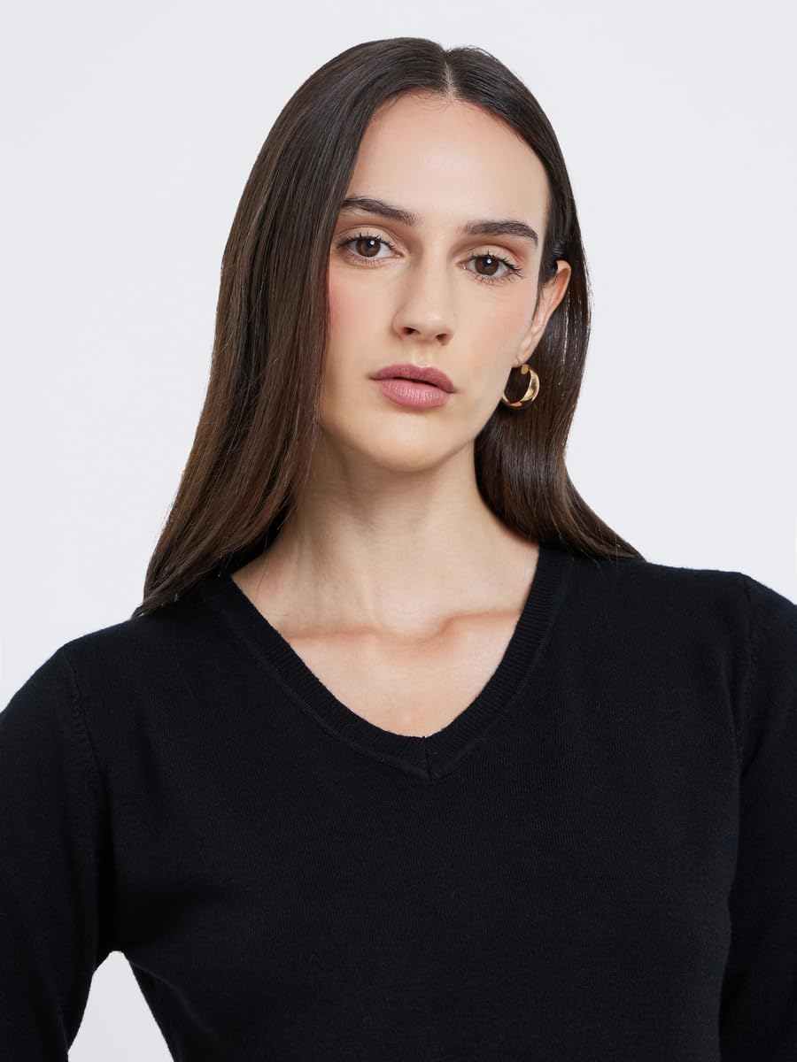 Styli Women Solid Knitted V-Neck Top - 7 1783664976 Styli Women Solid Knitted V Neck Top