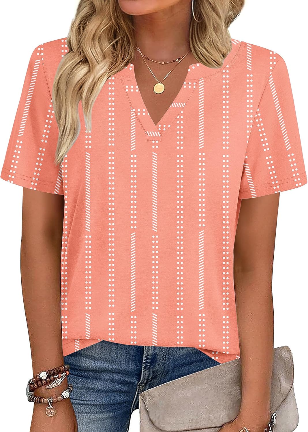 1785468639 Zeagoo Womens Tops Short Sleeve V Neck Tee Shirts Cute