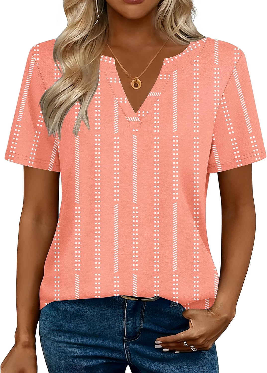 1785468654 Zeagoo Womens Tops Short Sleeve V Neck Tee Shirts Cute Dressy Casual Clothing Business Work Blouse
