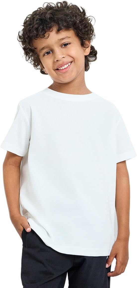 Styli Boys Cotton Sports Jersey Athleisure T-Shirt,Off White,2-3 YRS