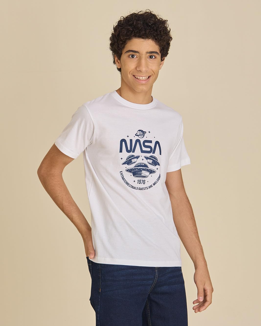 رد تاغ تيشرت ابيض بطبعة وكالة ناسا للاولاد 9 61mazd4JBtL. AC SL1334